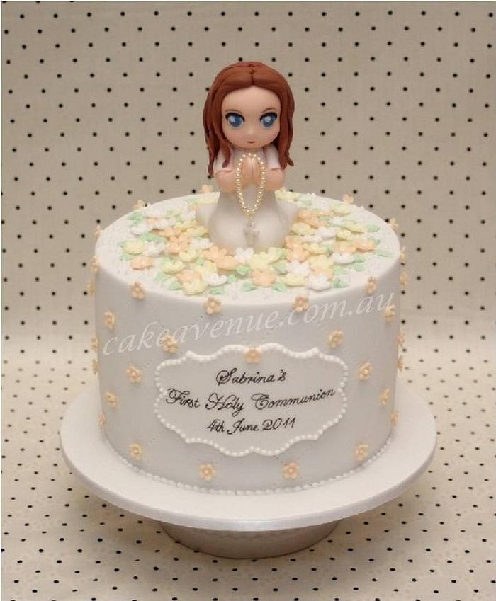 Girl's Communion Cake