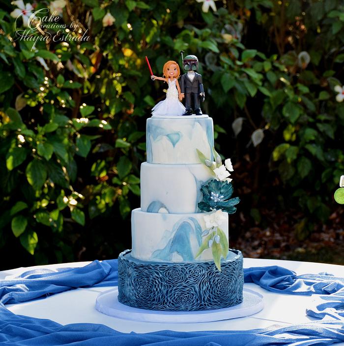Star Wars Themed Wedding Cake