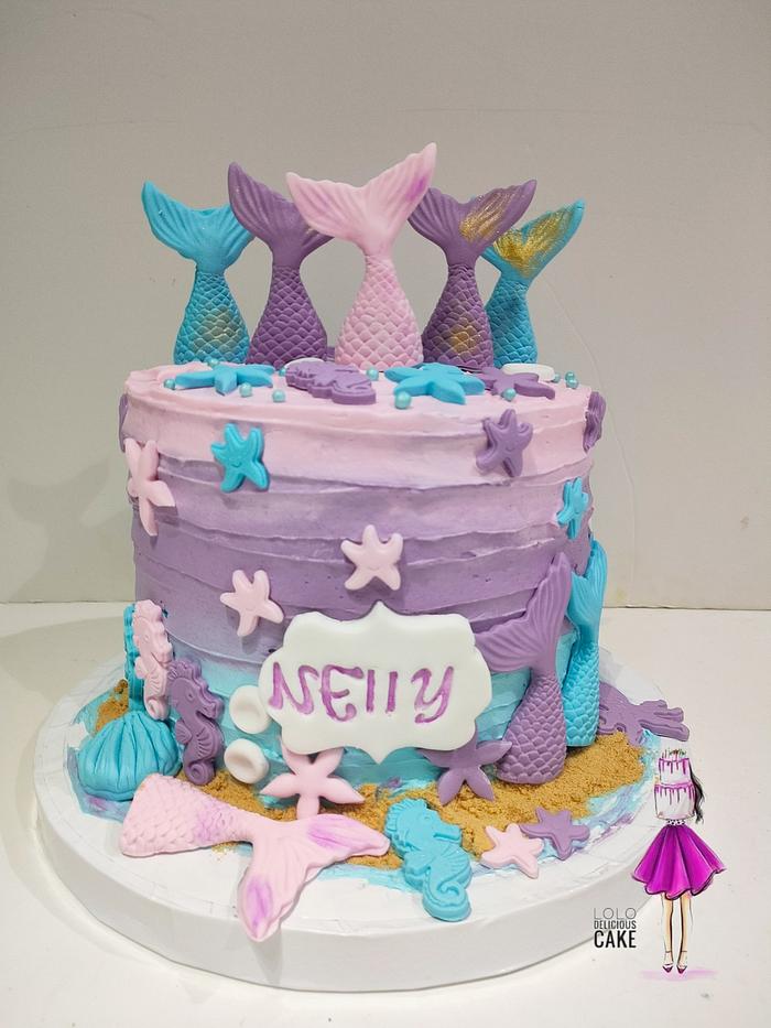 Mermaid Cake by lolodeliciouscake 