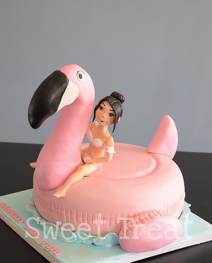  Floating flamingo cake 😍😍😍