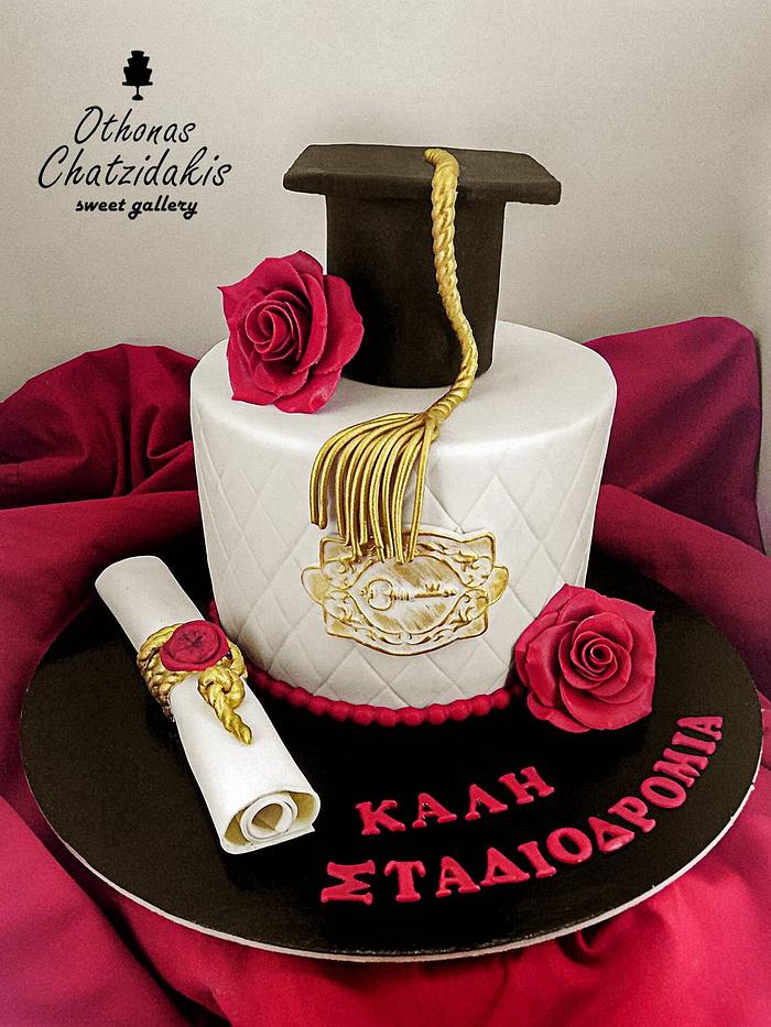 Graduation theme Cake