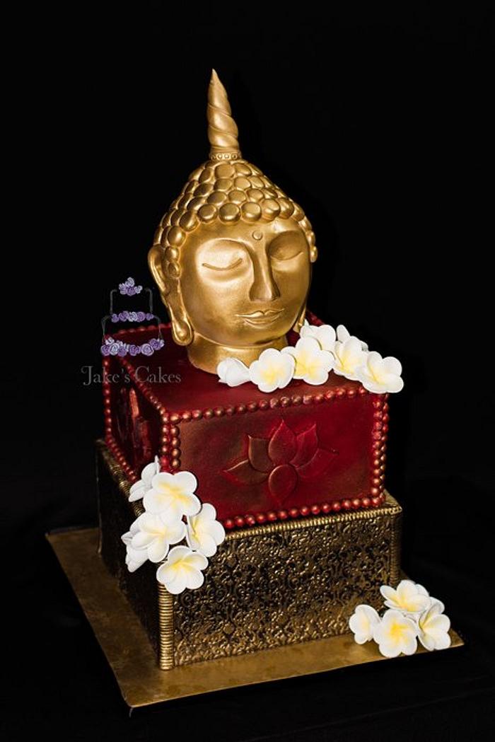 Buddha frangipani cake