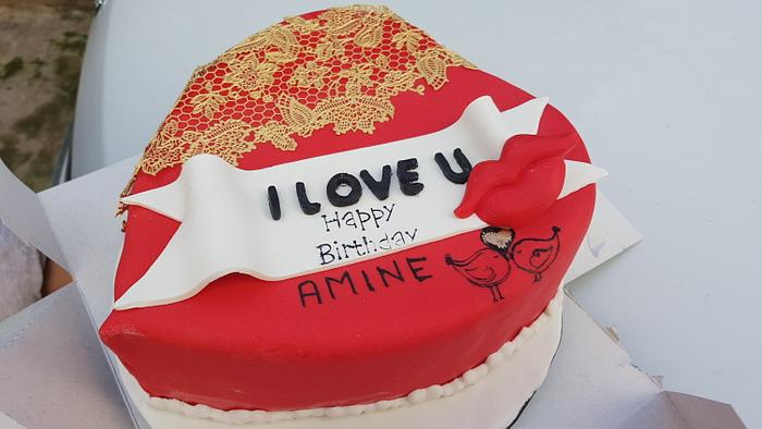  heart valentine cake 