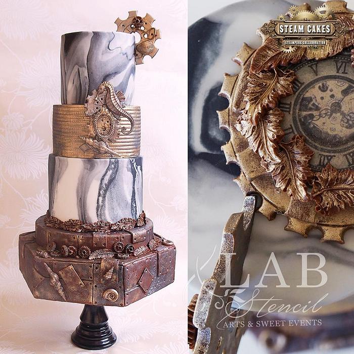 Steampunk weeding cake "sea dream" Steam-Cakes Steampunk collaboration 2018 