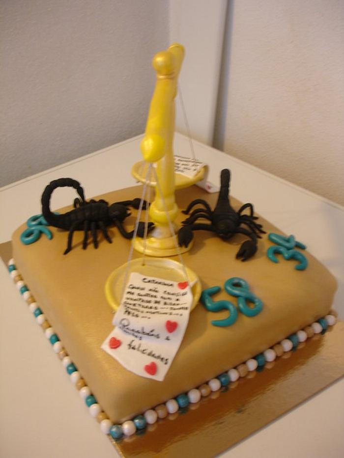 libra and scorpio cake 