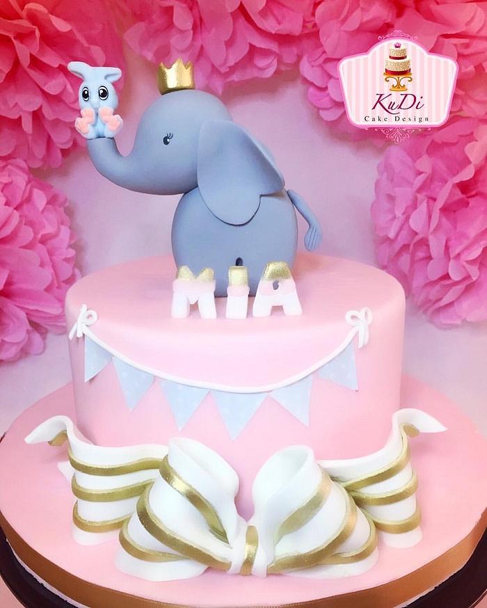 Baby Shower Elephant Cake