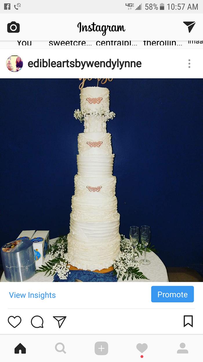 All buttercream wedding cake 