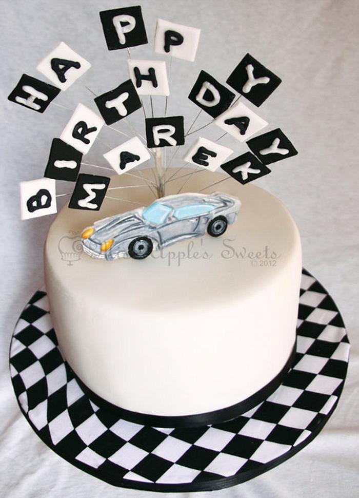 2D car Birthday cake