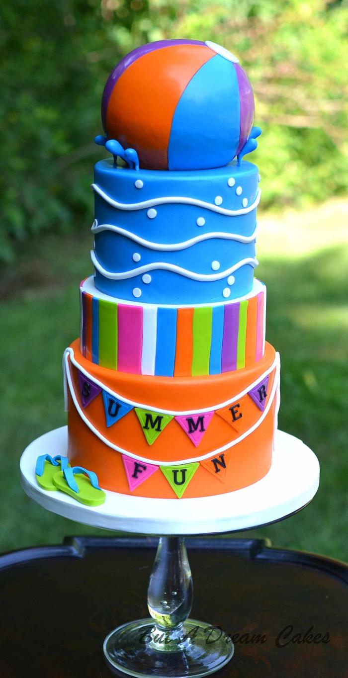 Pool Party Cake