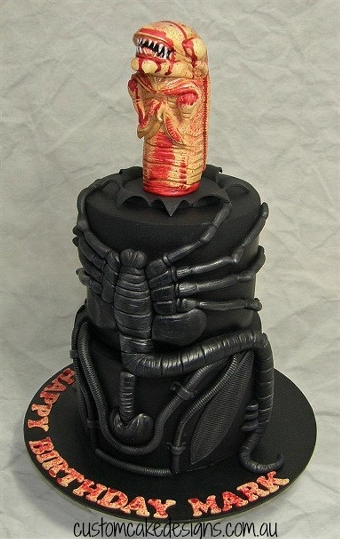 Alien Chestburster Cake