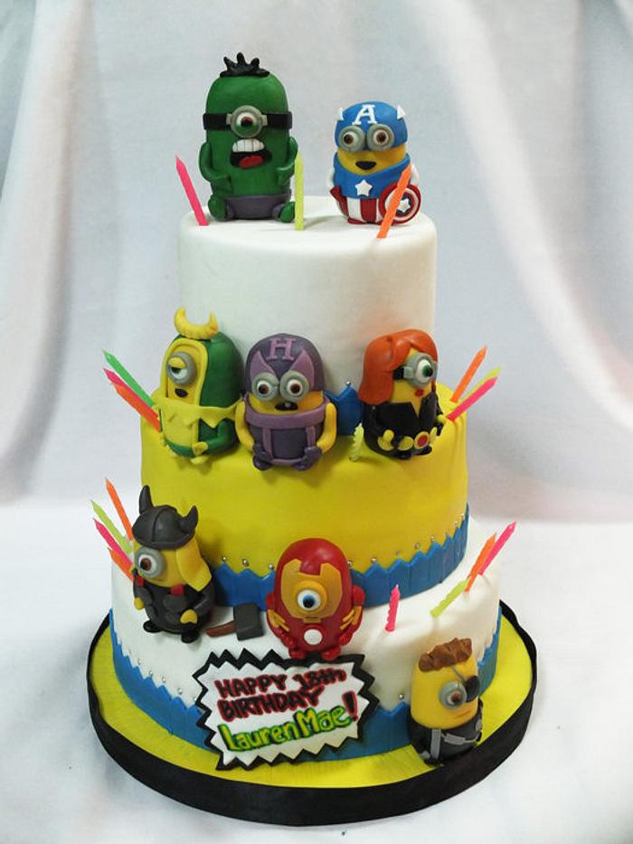 Minion Avengers Cake