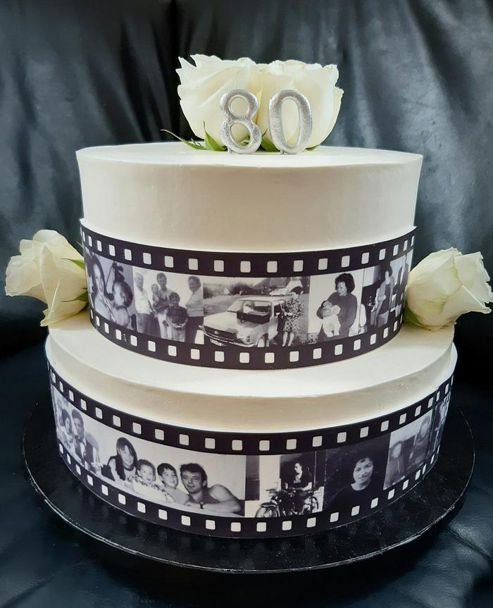 Movie tape cake