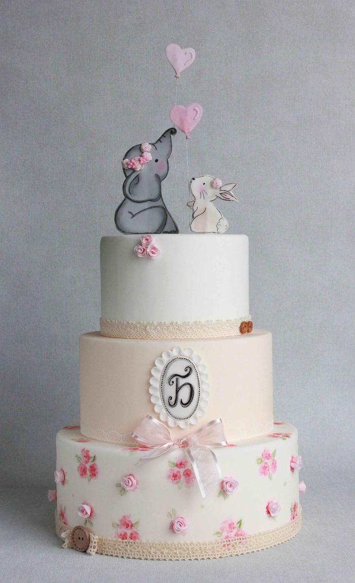 Elephant and Bunny cake
