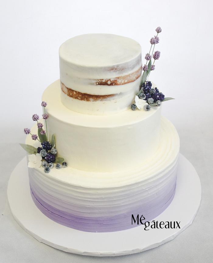 lavaner rustic wedding cake