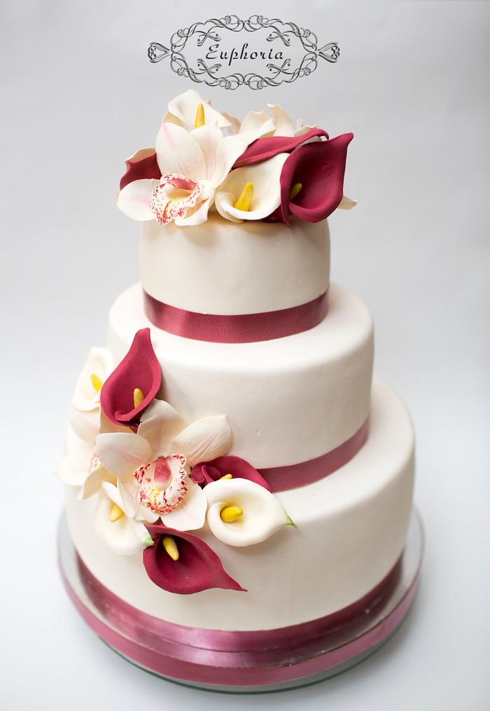 White&Wine wedding cake