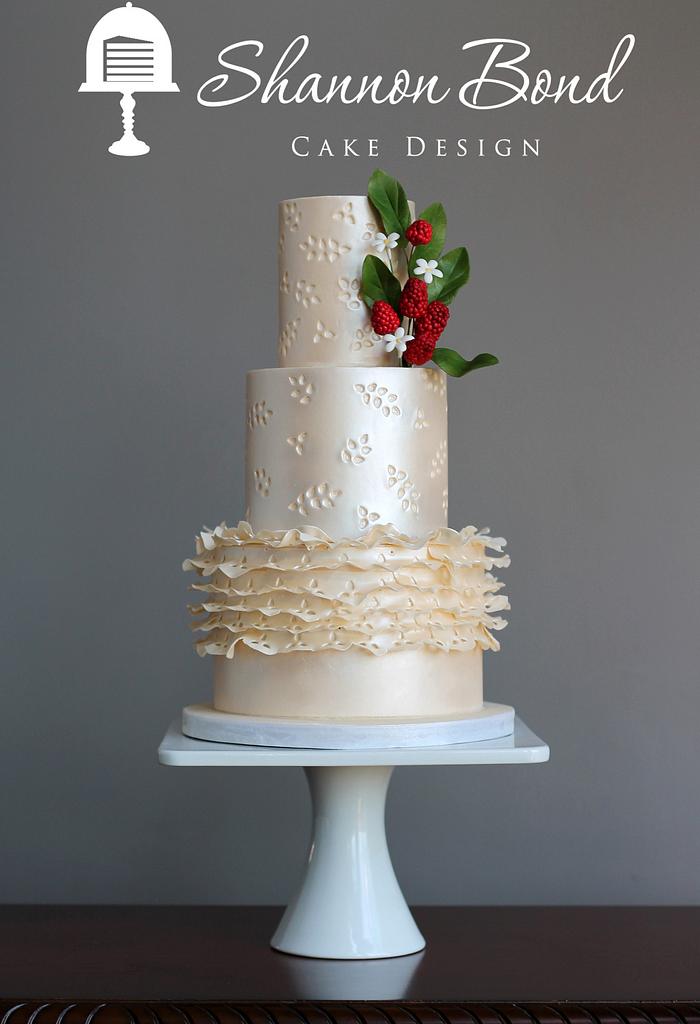 Eyelet Lace Wedding Cake