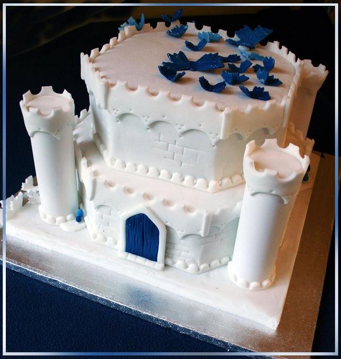 Blue Castle Cake