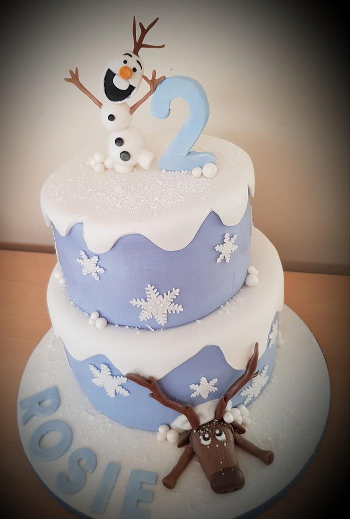 Olaf frozen cake