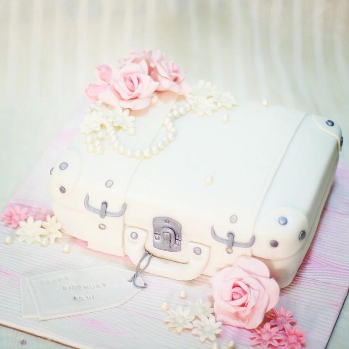 suitcase cake 