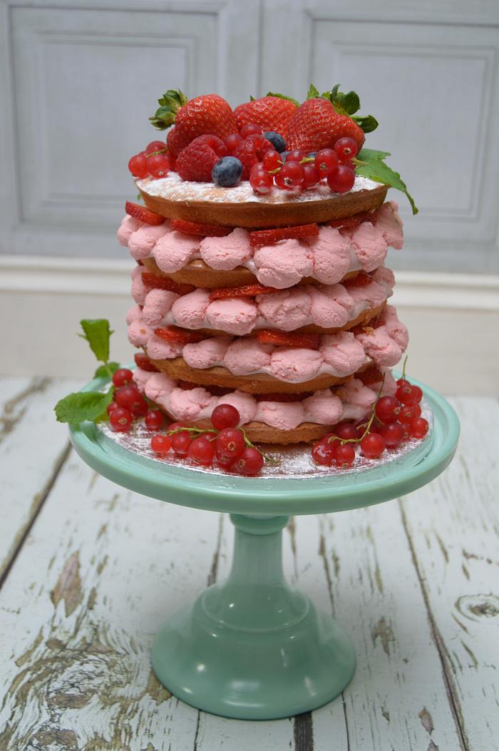 Summer Strawberry Fresh Cream Cake...x.