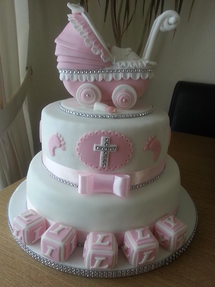 baptism cake