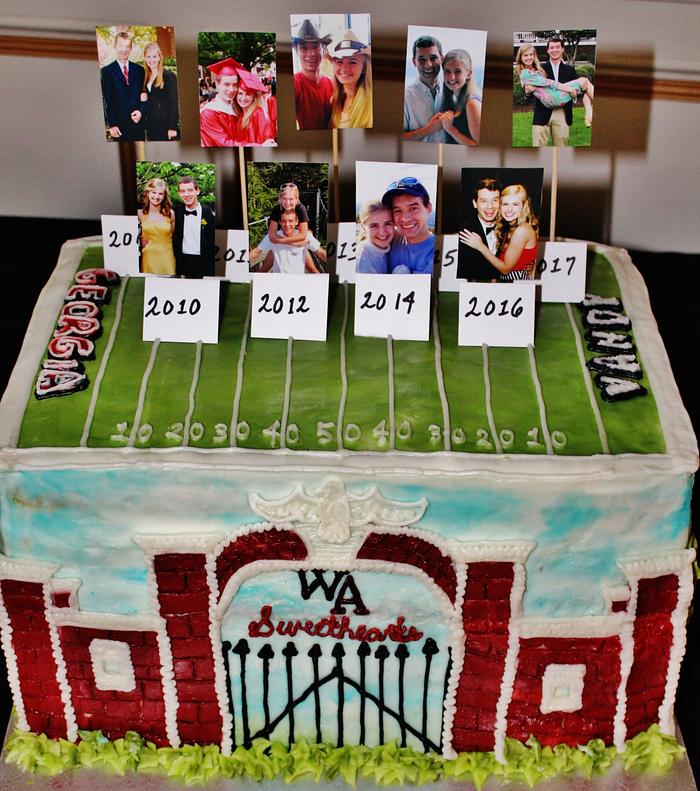 Groom's cake football high school homecoming  