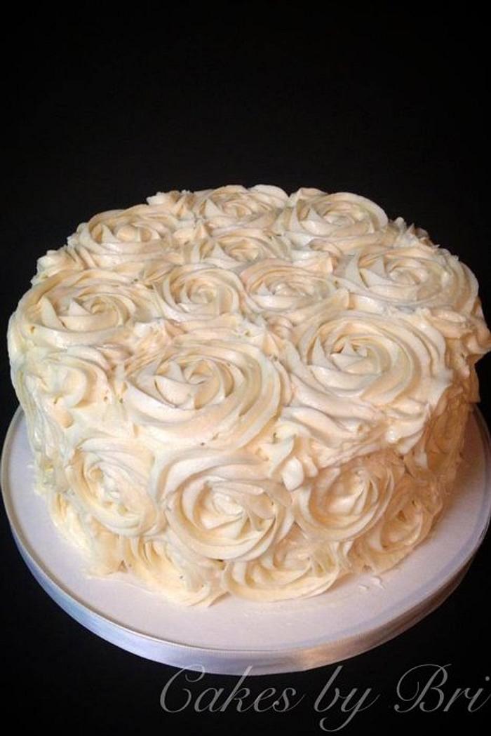 Buttercream rosettes cake
