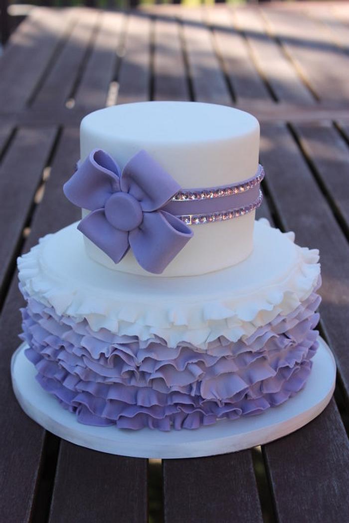 Purple Ruffles with a side of bling