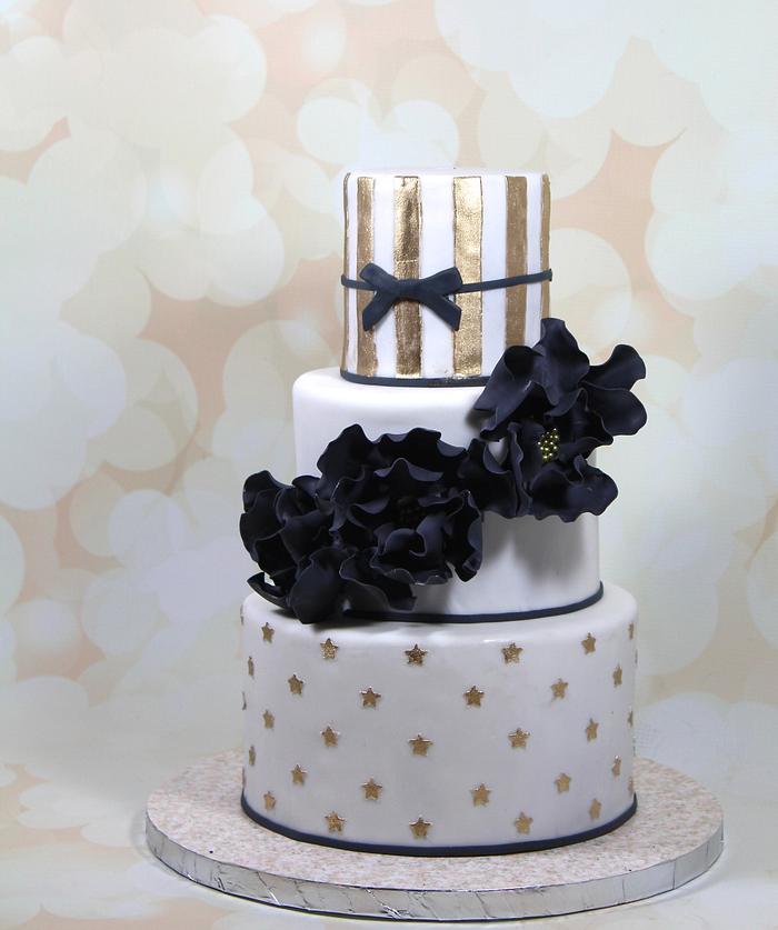 elegant baby shower cake