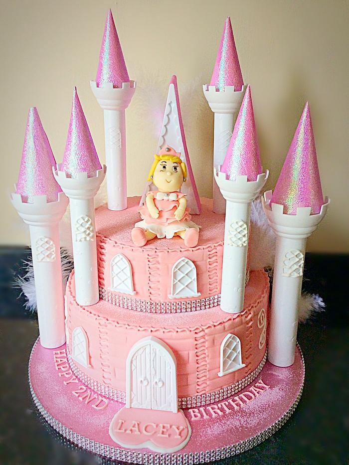 Glittery castle cake