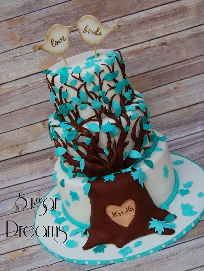 A Wedding tree cake