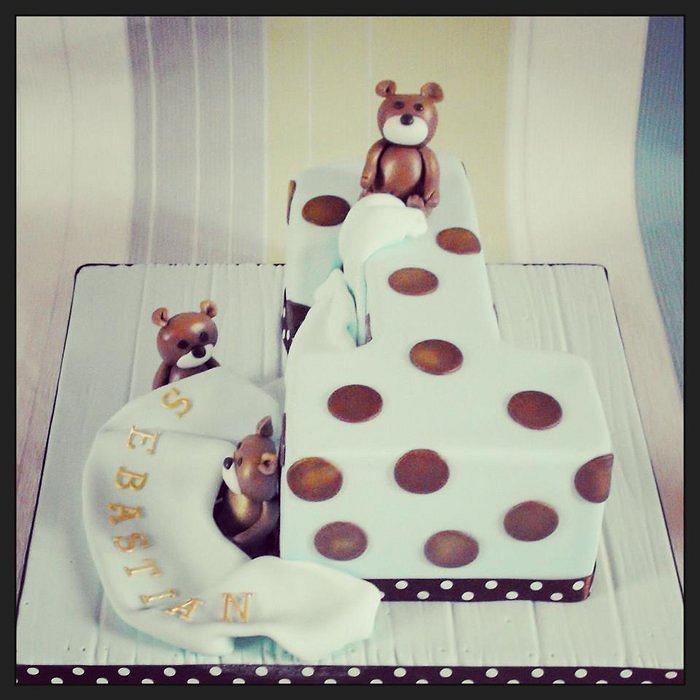 Baby boys 1st Birthday cake