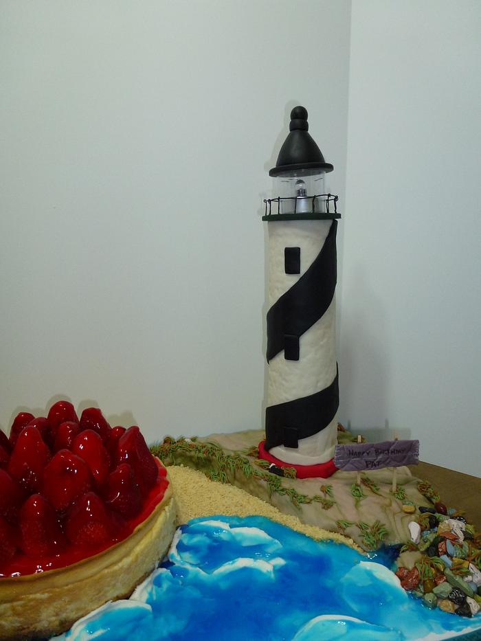 Lighthouse Birthday Cheese Cake