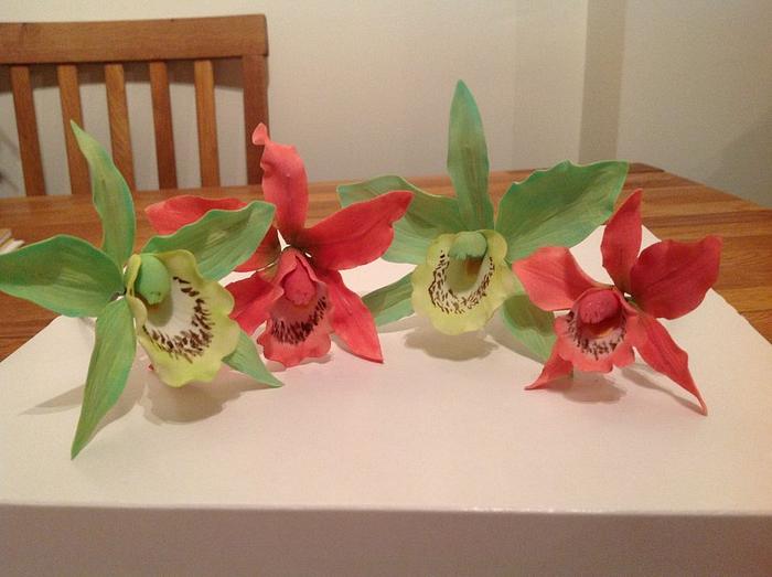 Hand made orchids