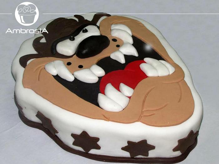 Taz cartoon cake
