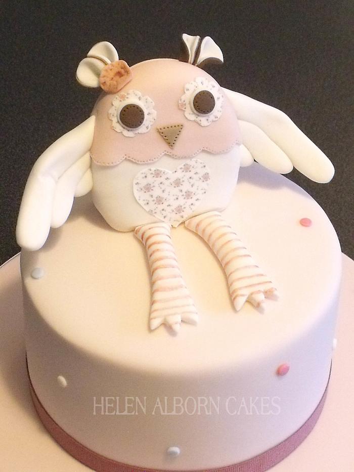 Little Owl First Birthday Cake