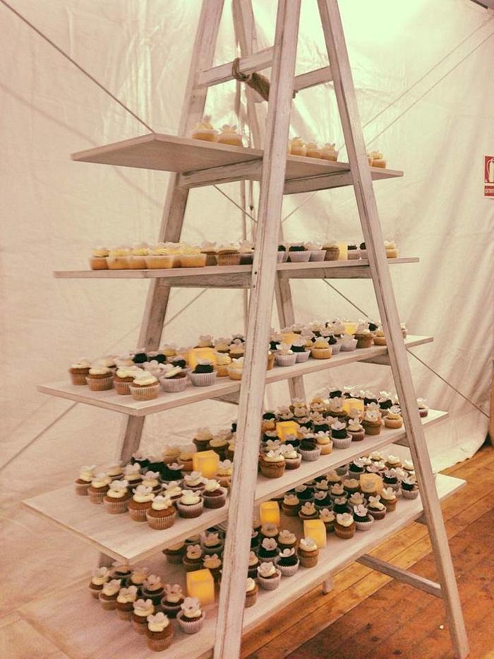 Tower of cupcakes