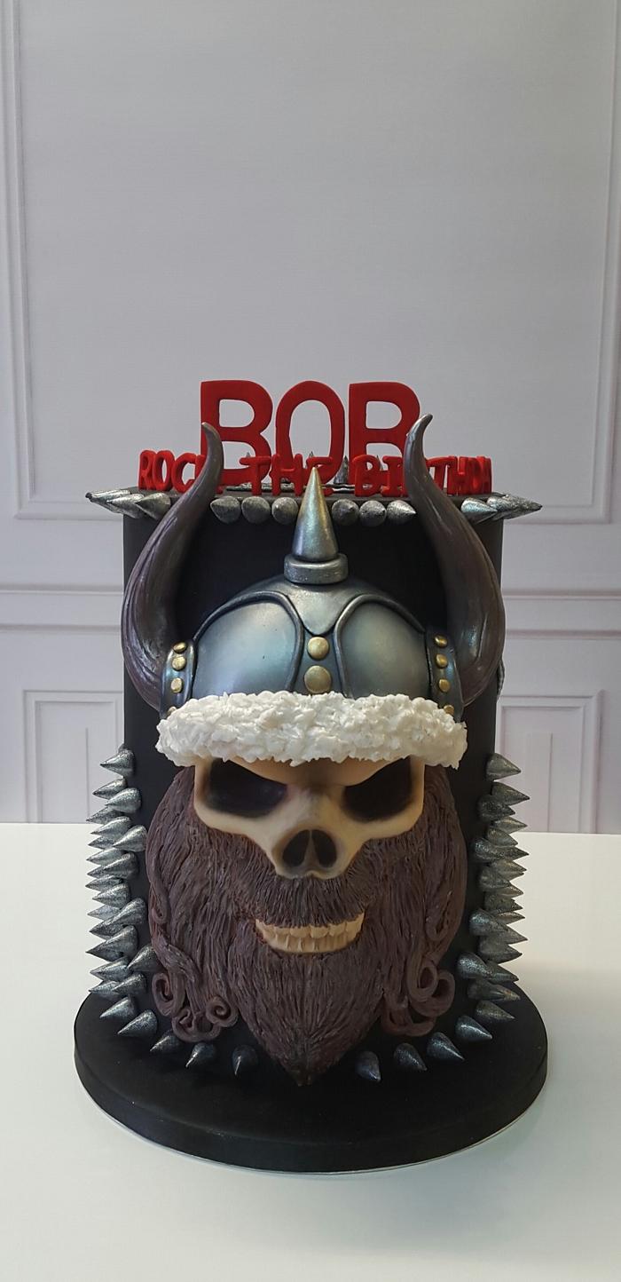 Skull birthday cake