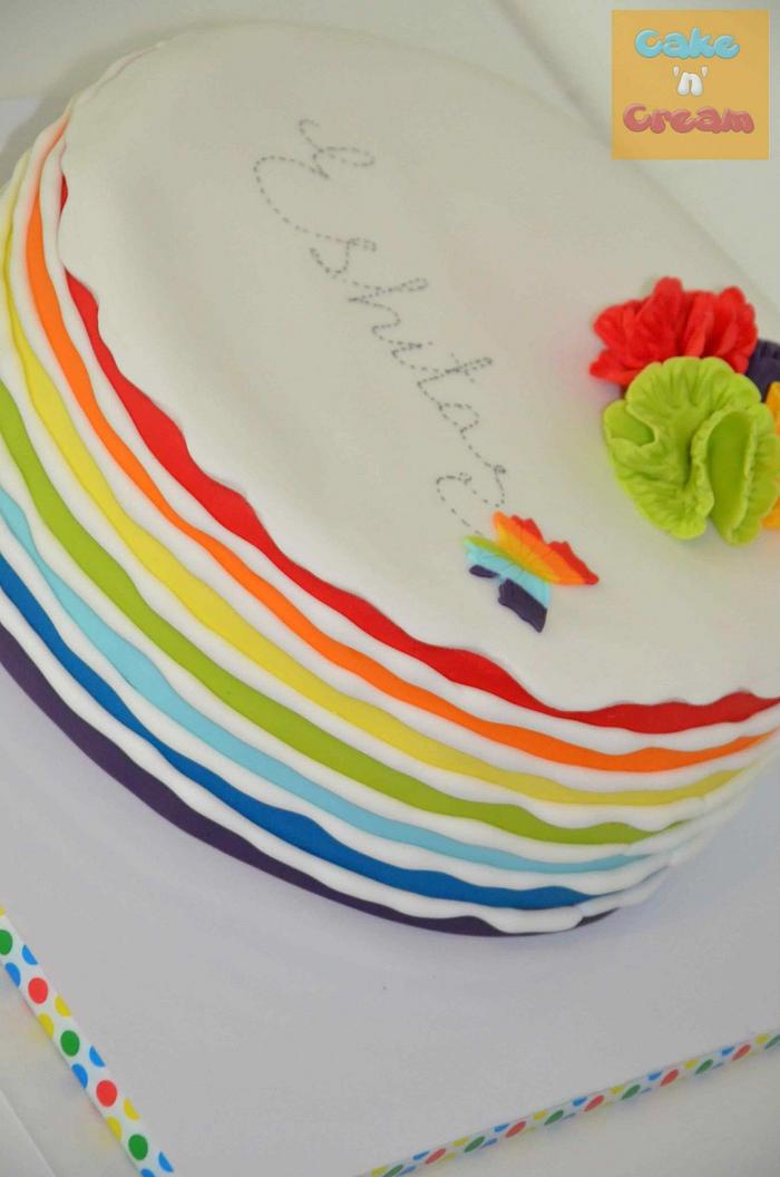 Whimsical Rainbow cake