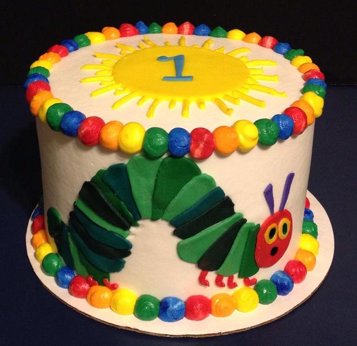 Very Hungry Caterpillar1st Birthday Cake