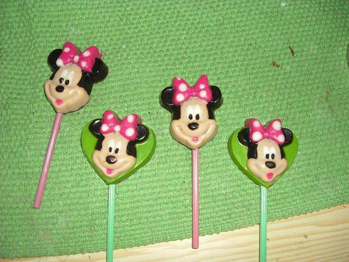 chocolate lollipop minnie mouse