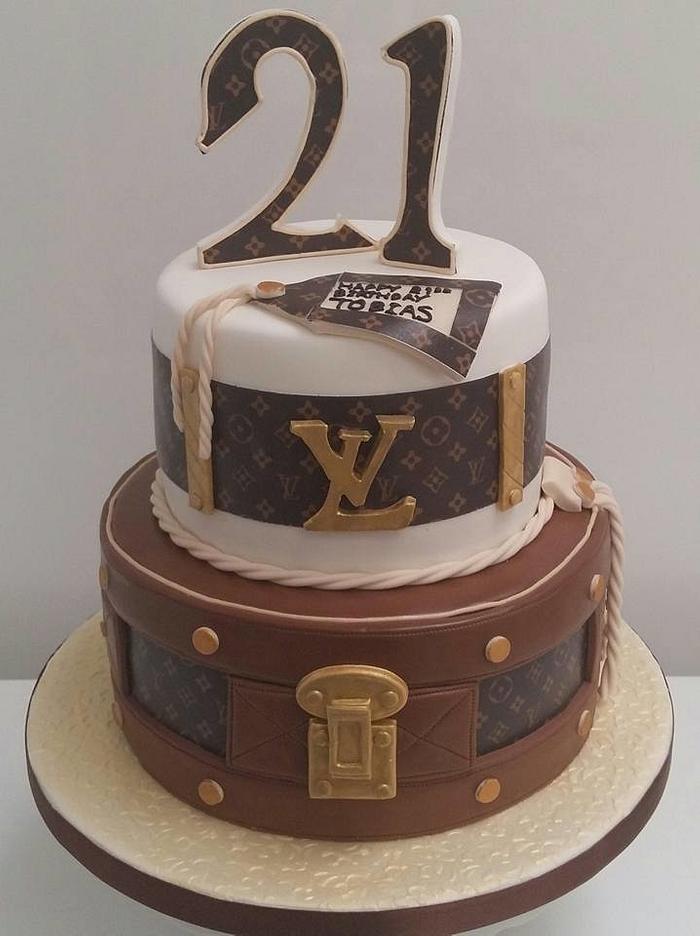 21st Birthday cake inspired by Louis Vuitton