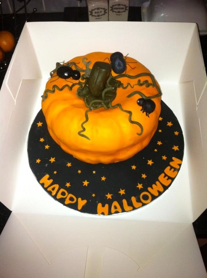 Beginner baker Halloween cake 