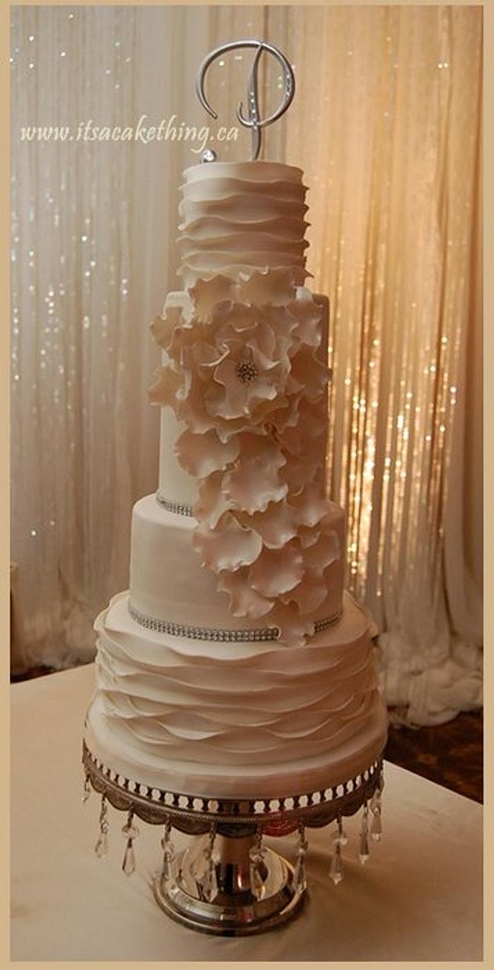 Petals & Ruffles Wedding Cake