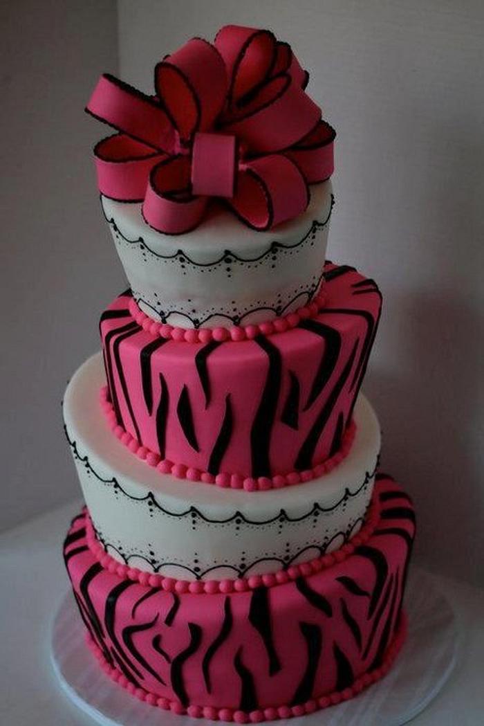 Topsy turvy wedding cake