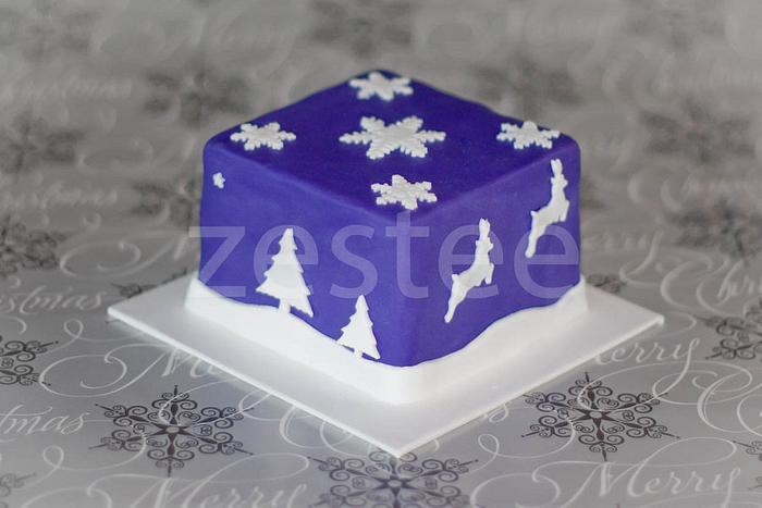 Purple Christmas Cake