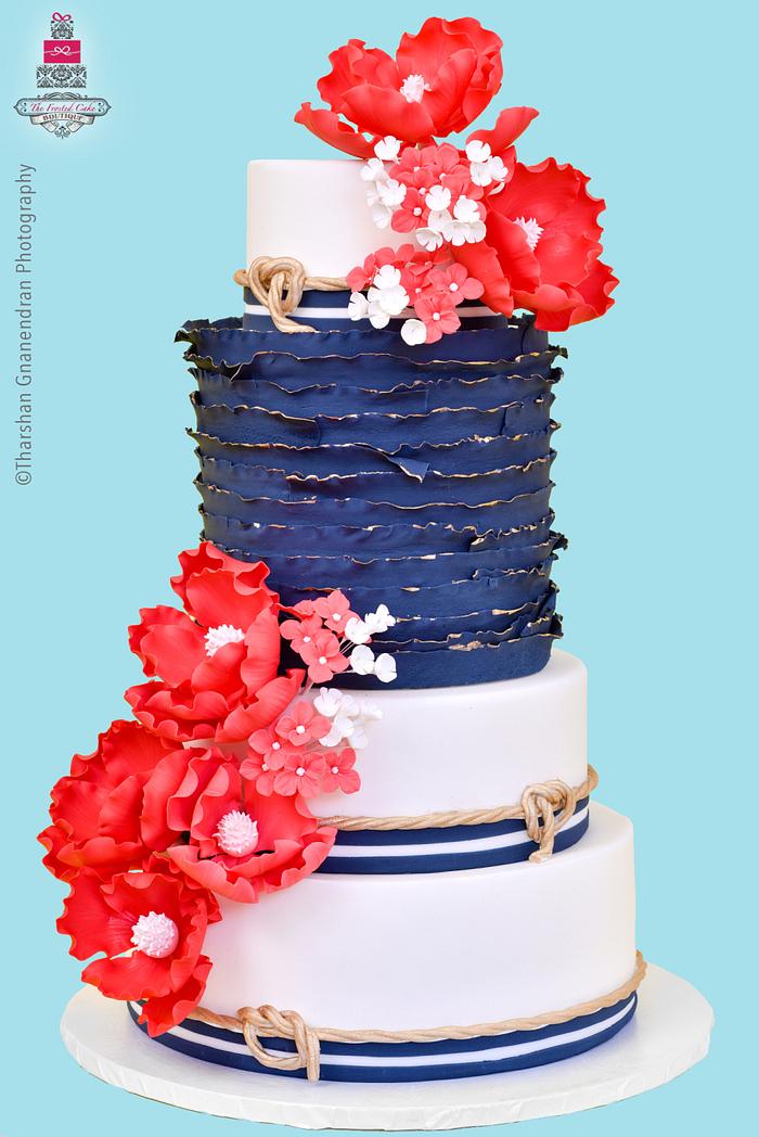 {Nautical Radiance} Wedding Cake