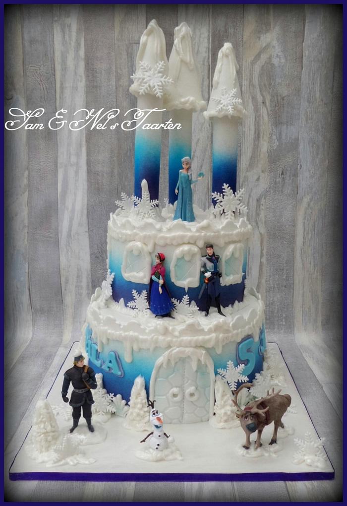 Frozen airbrushed castle