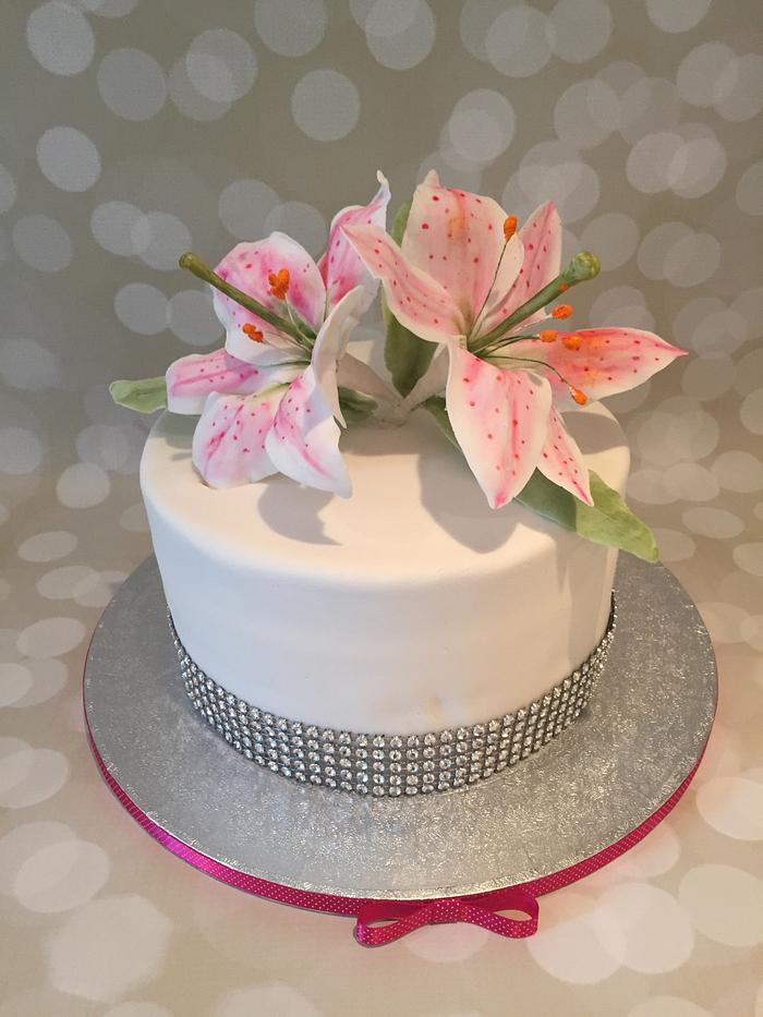 Lillies for a 90th birthday cake 