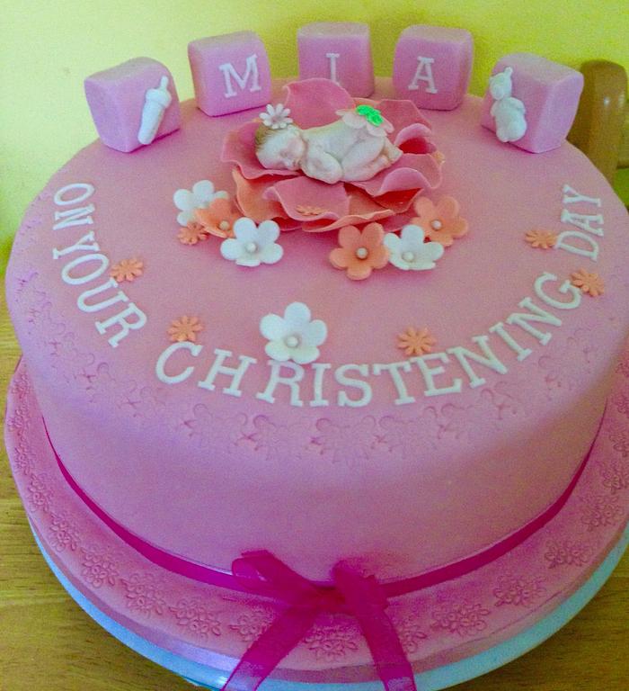 Christening cake for Mia 